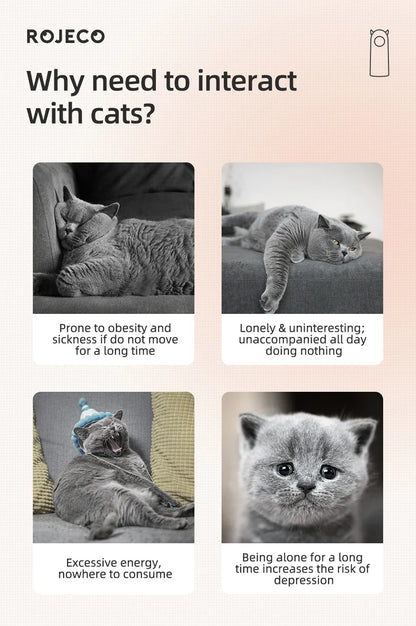 Interactive Smart Cat Toy with LED Laser and Handheld Control