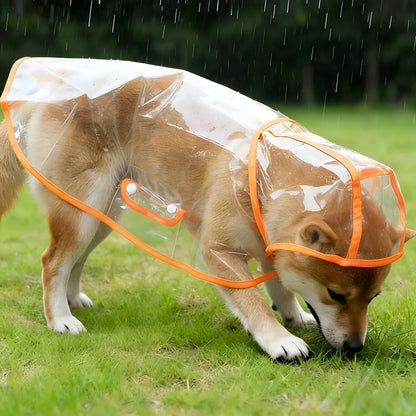 Transparent Waterproof Dog & Cat Raincoat Cape Poncho | Windproof Rain Coat for Small Dogs & Puppies