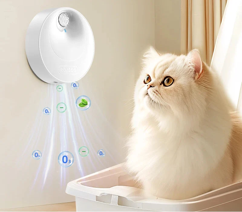 Smart Cat Litter Deodoriser — 4000mAh Automatic Odour Purifier for Litter Boxes