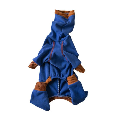 High-Neck Plush Dog Jumper — Four-Legged Warm Base Layer