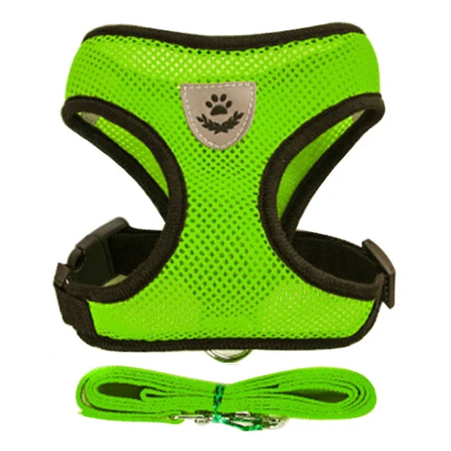 Breathable Mesh Vest Harness & Lead Set for Small to Medium Cats and Dogs