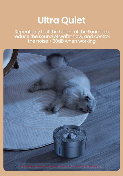 Stainless Steel Pet Water Fountain - Rechargeable Automatic Drinking Fountain for Dogs & Cats