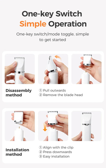 4-in-1 Electric Pet Grooming Kit for Dogs & Cats