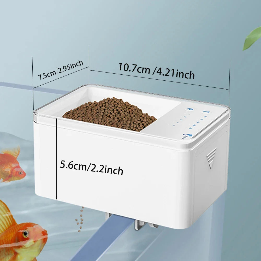 Intelligent Timed & Quantitative Automatic Fish Feeder — Ornamental Fish Food Dispenser