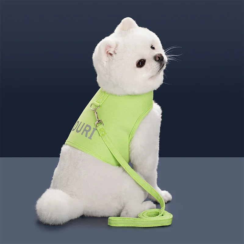 Adjustable Escape-Proof Vest Harness & Lead Set for Small Dogs & Cats