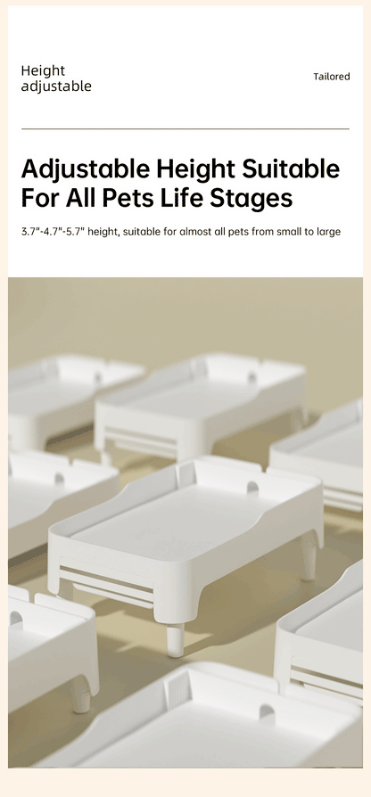 Adjustable Height Elevated Holder for Automatic Pet Feeders
