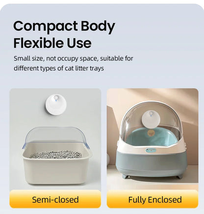 Smart Cat Litter Deodoriser — 4000mAh Automatic Odour Purifier for Litter Boxes