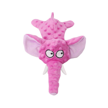 Elephant Plush Squeaky Dog Toy with Crinkle Paper