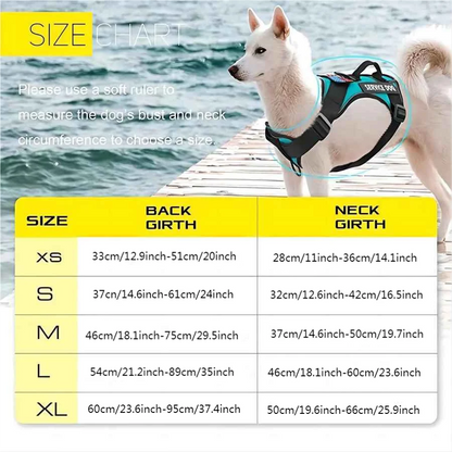 Escape-Proof No-Pull Dog Harness & Lead Set with Reflective Strips