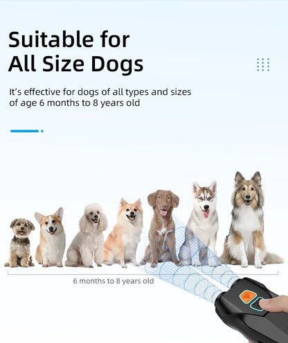 Ultrasonic Dog Training Device with Anti-Barking Technology and LED Flashlight
