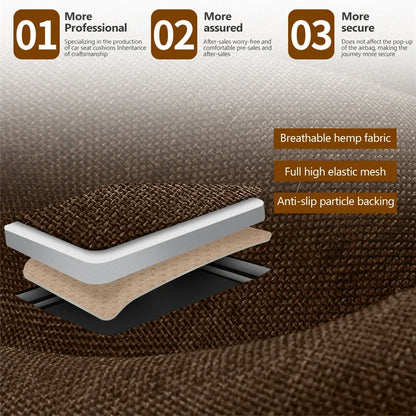 Universal Breathable Flax Car Seat Cover & Cushion Protector