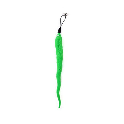 Feather Wand Cat Toy with Bell & Worm String - Interactive Teaser Set