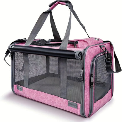 Soft-Sided Pet Carrier for Large & Medium Cats and Puppies