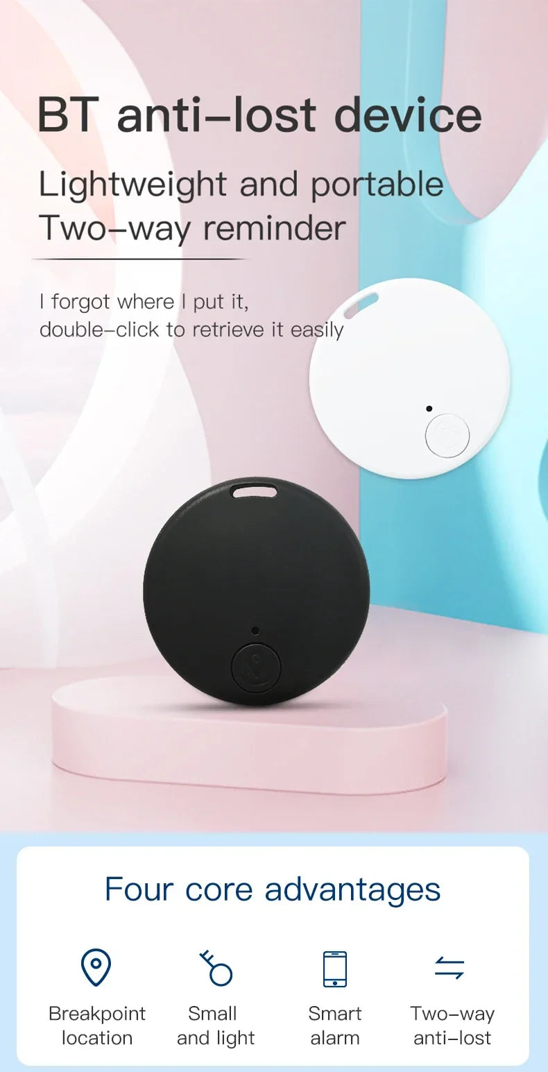 Slim Square Bluetooth Anti-Lost Tracker — 10+ Month Battery Life