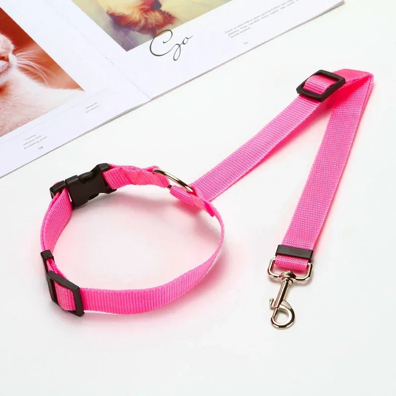 Pet Car Headrest Safety Restraint Belt for Dogs and Cats