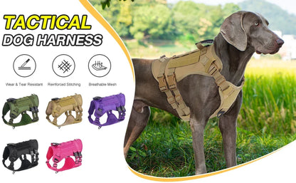 Tactical Chest Strap Dog Harness with Reinforcement Loop