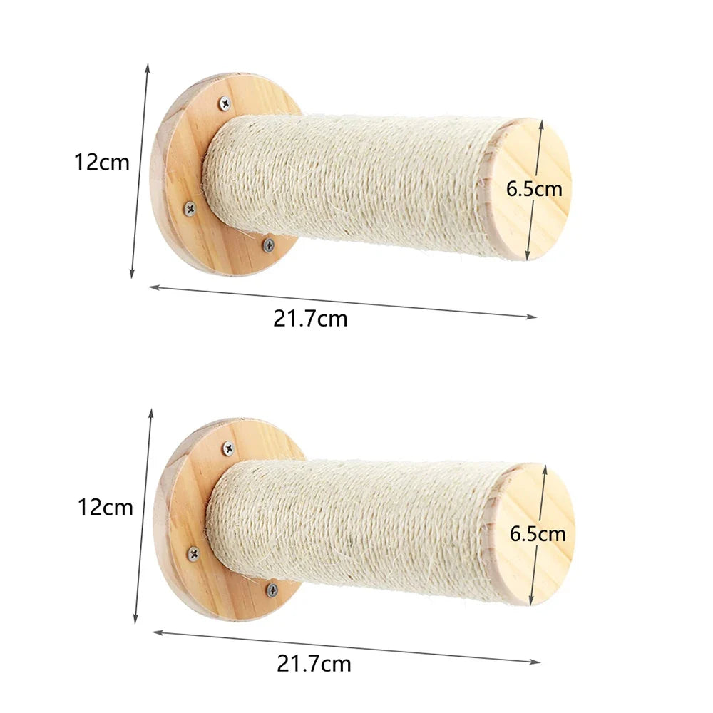 Wall-Mounted Cat Climbing Shelf & Hammock Set