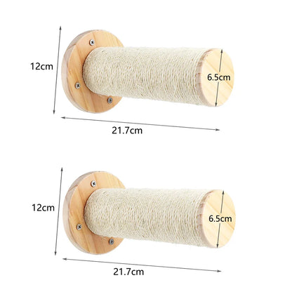 Wall-Mounted Cat Climbing Shelf & Hammock Set