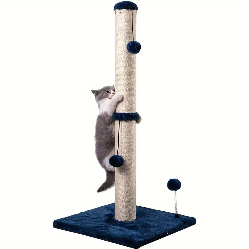34-Inch Sisal Cat Scratching Post with Hanging Ball Toy