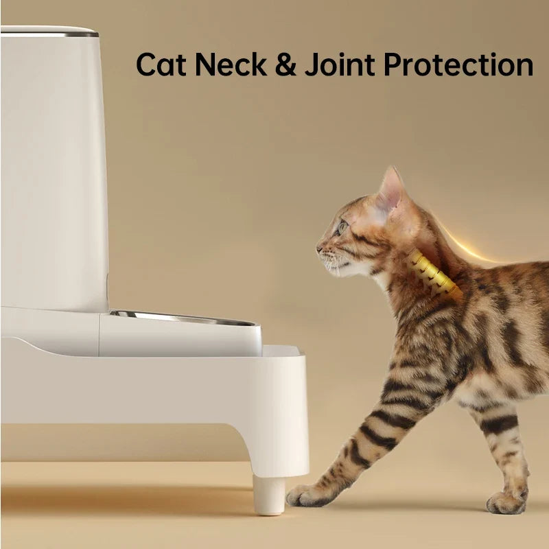 Adjustable Height Elevated Holder for Automatic Pet Feeders