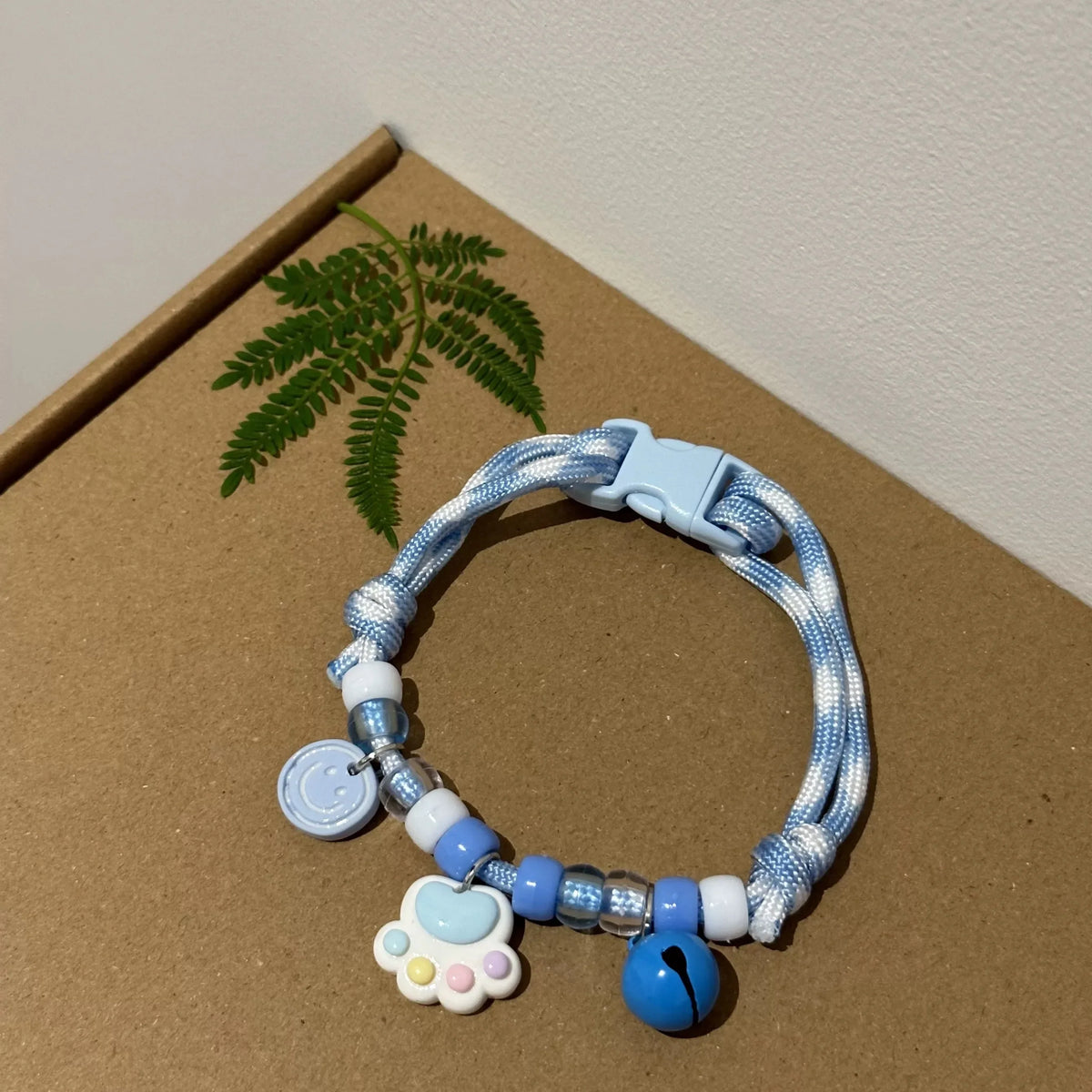 Adjustable Braided Cat Collar with Bell