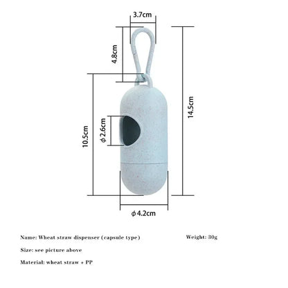Dog Poop Bag Dispenser with Waste Bags - Convenient Holder for Dog Walks