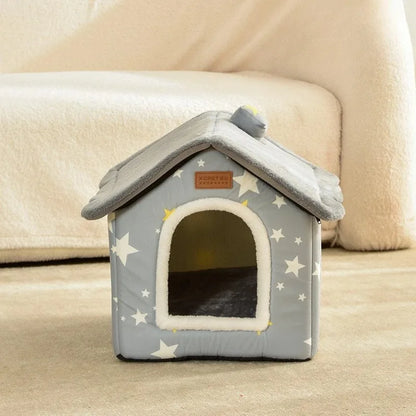 Cosy Pet Basket Bed for Dogs and Cats - Soft Fluffy Cushion