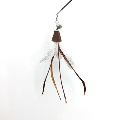Hands-Free Suction Cup Cat Toy - Interactive Feather Wand Set
