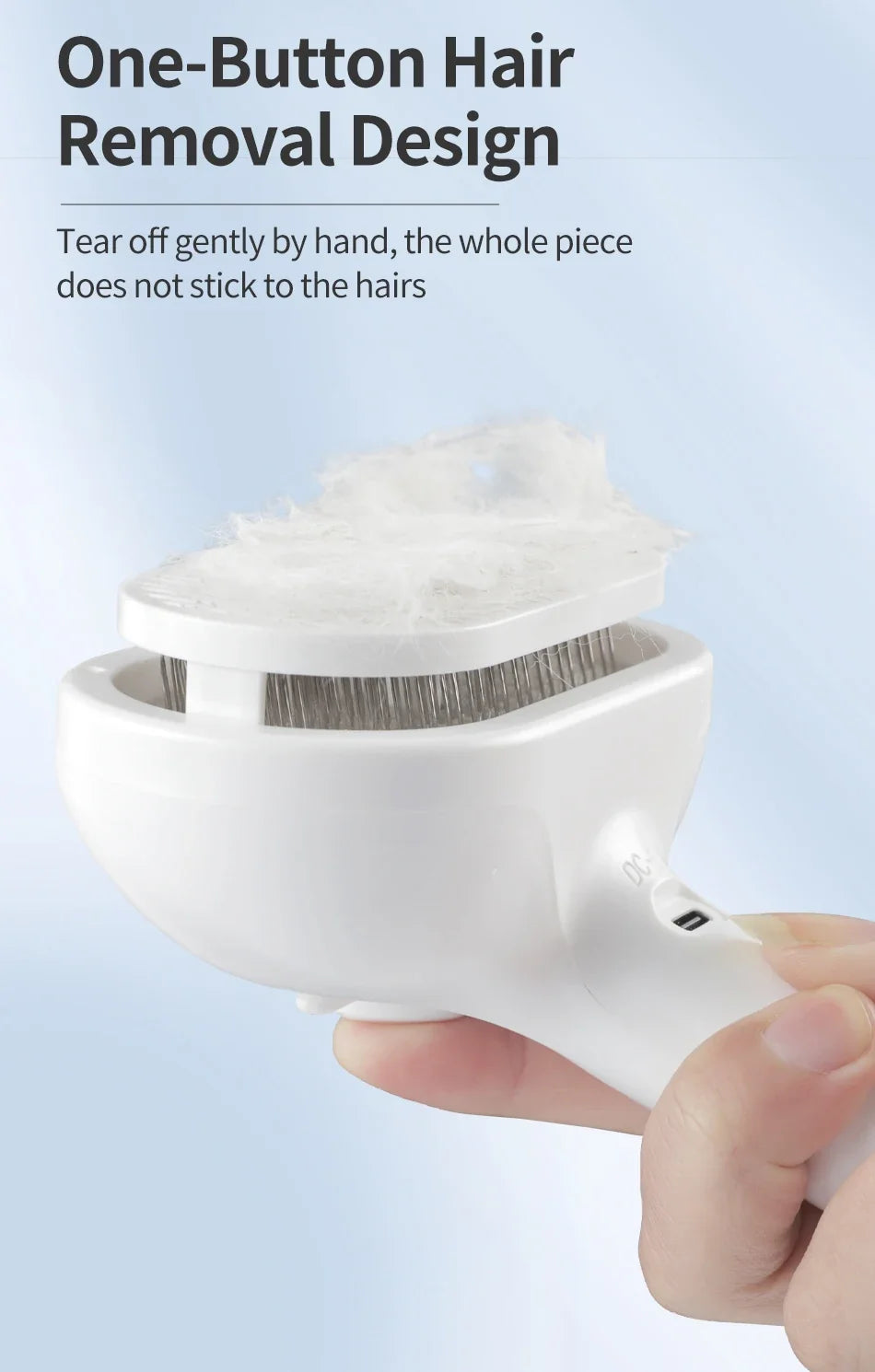 Steam Comb Pet Hair Brush — Electric Grooming Brush for Cats & Dogs