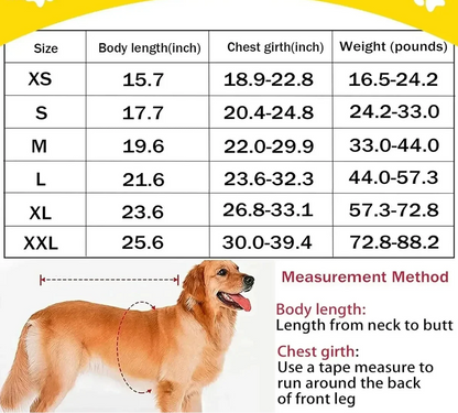 Waterproof Dog Jacket - Fleece Lined Reflective Coat for Cold Weather