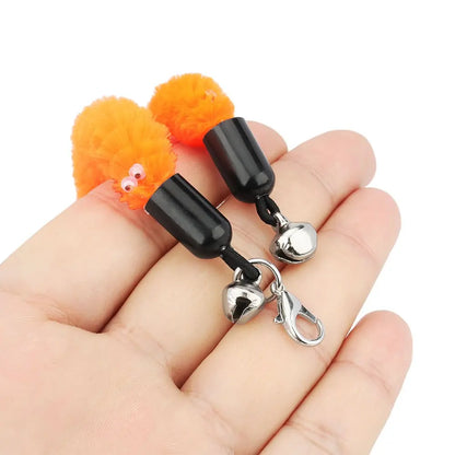 10-Pack Plush Worm Replacement Heads for Cat Wand Toys