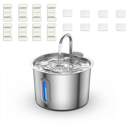 2.2L Stainless Steel Automatic Pet Water Dispenser with Water Level Window