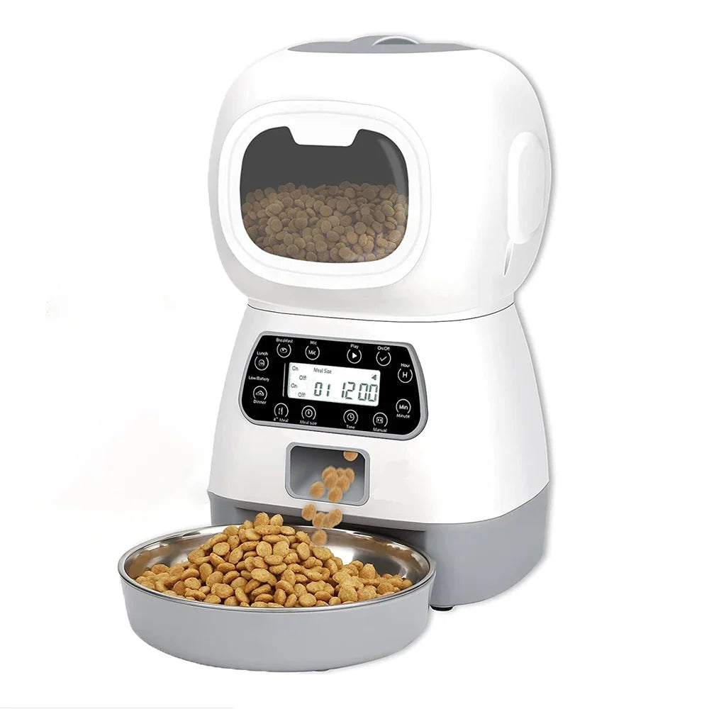Smart WiFi Pet Feeder and Water Fountain Combo - 3.5L Food + 2L Water