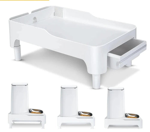 Adjustable Height Elevated Holder for Automatic Pet Feeders