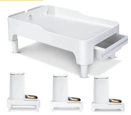 Adjustable Height Elevated Holder for Automatic Pet Feeders