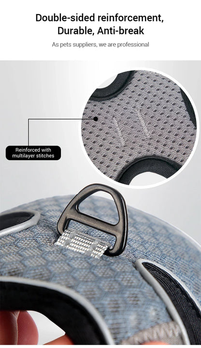 Reflective Cat Harness and Leash Set - Escape Proof, Adjustable Walking Harness