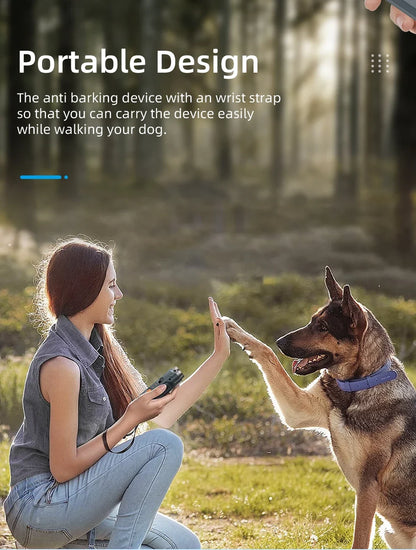 Ultrasonic Dog Repeller - Rechargeable Anti-Barking Device with LED Flashlight