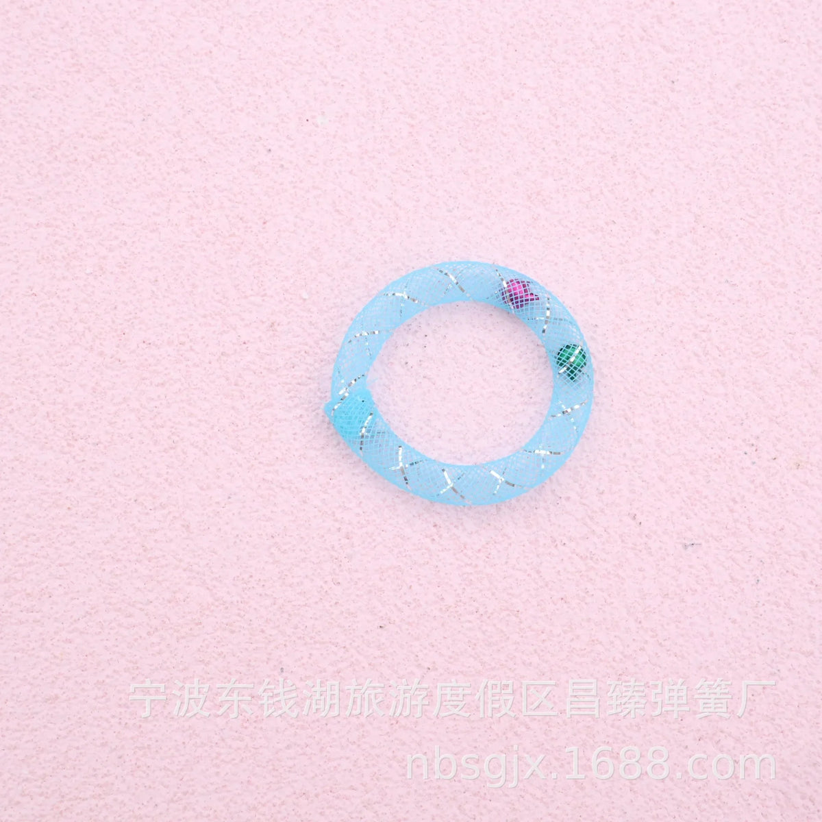 Donut-Shaped Spring Toy with Bell for Cats