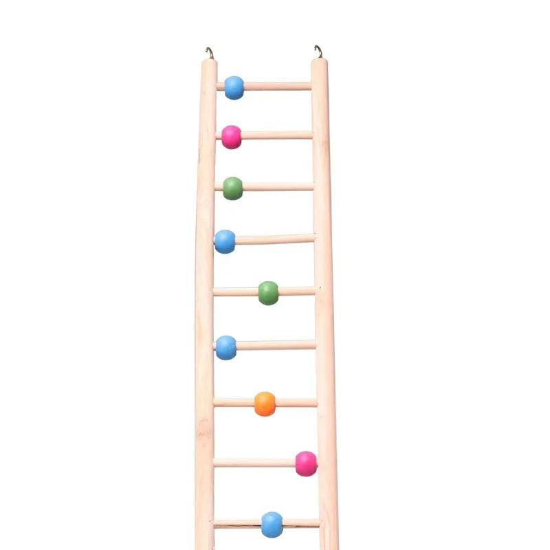 Solid Wood Cloud Climbing Ladder for Parrots & Birds