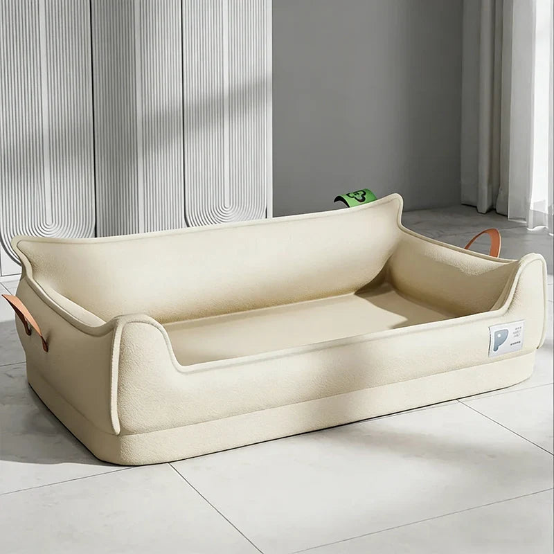 Orthopedic Leather Dog Sofa Bed — Waterproof, Washable & Non-Slip