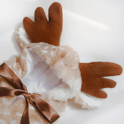 Festive Reindeer Pet Costume Cloak