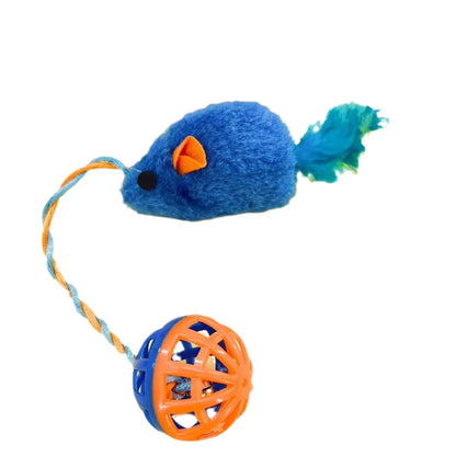 Plush Mouse & Bell Ball Interactive Cat Toy Set