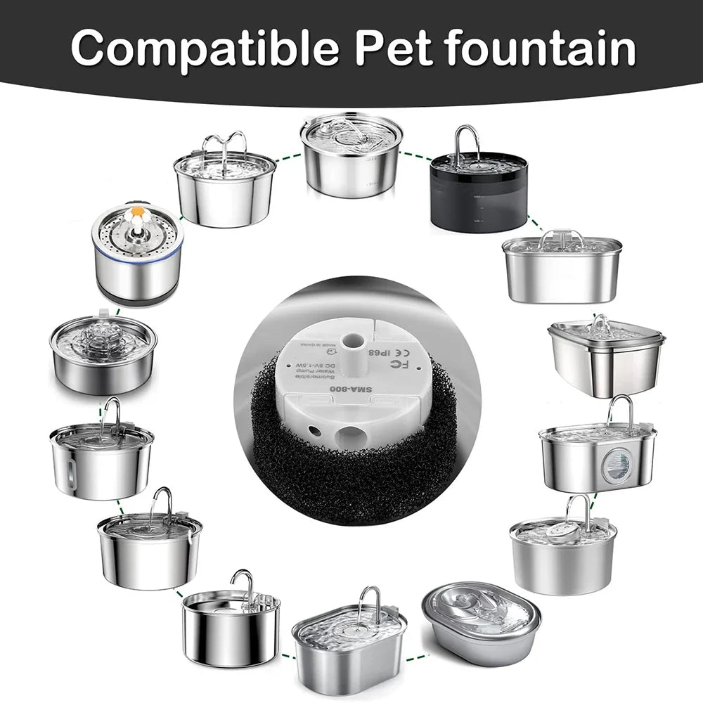 Replacement Pump for Pet Water Fountains – Compatible with Cat & Dog Water Dispensers