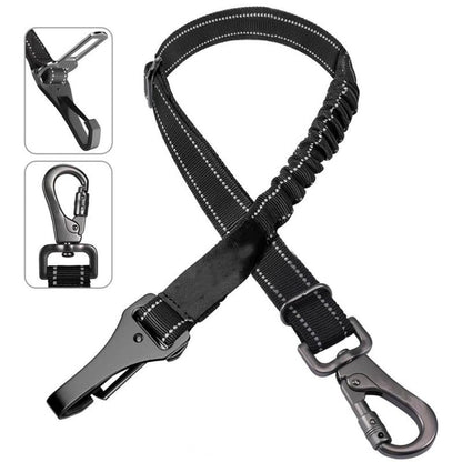 Adjustable Reflective Dog Car Seat Belt Safety Leash