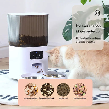 5L Smart WiFi Pet Feeder with Camera – App-Controlled Automatic Food Dispenser for Cats & Dogs