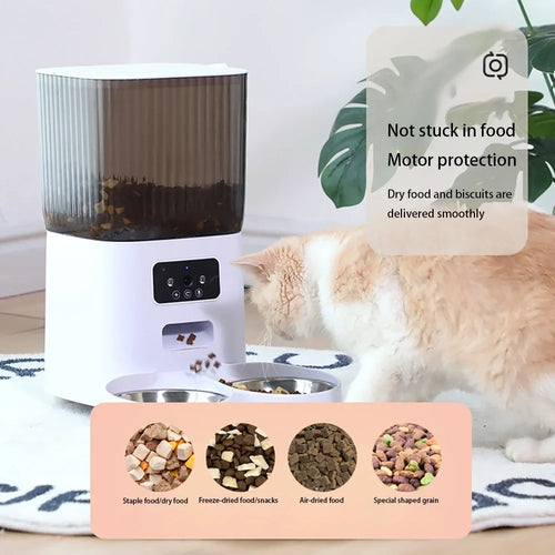 5L Smart WiFi Pet Feeder with Camera – App-Controlled Automatic Food Dispenser for Cats & Dogs