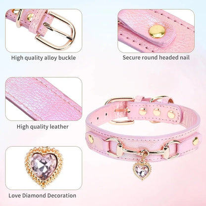Cat Necklace & Harness Set - Pet Collar with Leash for Kittens & Puppies