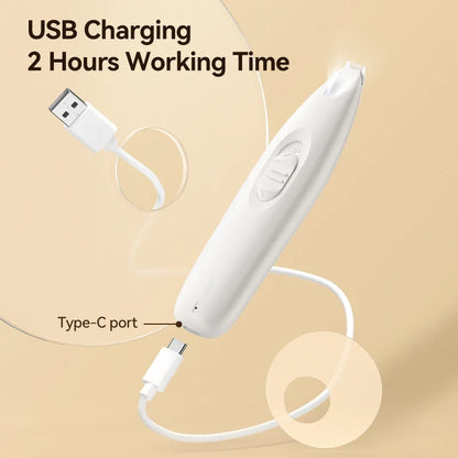 Professional Electric Pet Clipper with LED Light and Rechargeable Battery