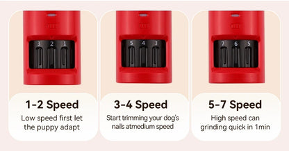 Electric Pet Nail Grinder with LED Light - Rechargeable Dog Cat Claw Trimmer