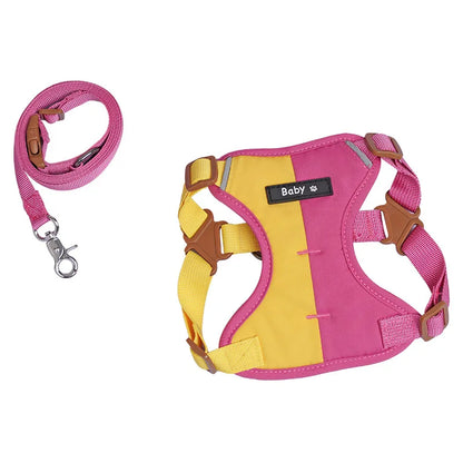 Reflective Adjustable Harness & Leash Set for Small & Medium Dogs & Cats